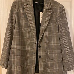 Oversized Plaid Blazer